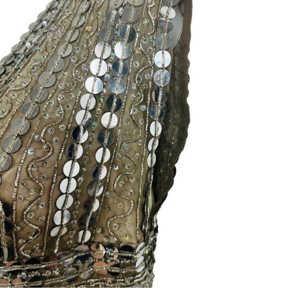 NWT Evening Scala Handmade Silk & Sequined Dress Sz 6 - Picture 11 of 14